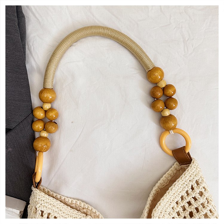 2025Summer woven bag one-size-fits-all women's bag single shoulder underarm bag magnetic clasp woven fabric