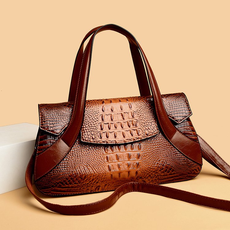 Shoulder Crossbody Handbag2025Summer Women's Bag Magnetic Buckle Zipper Three-in-One Bag Stitched PU Average Size