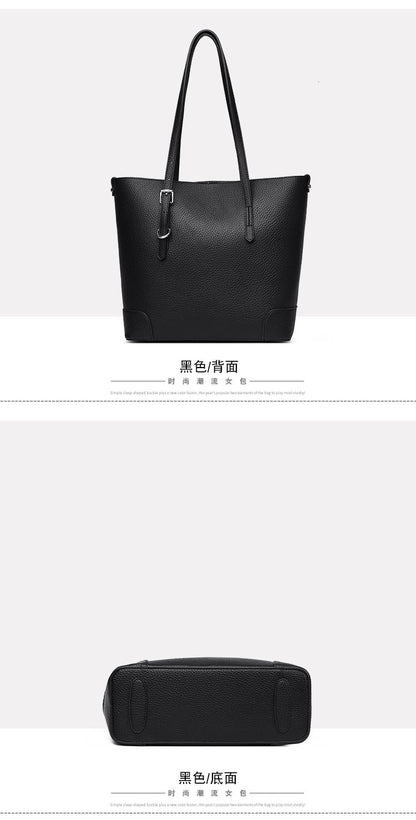 Average Size PU Zipper Shoulder Bag Women's Bag2025Autumn Tote Bag