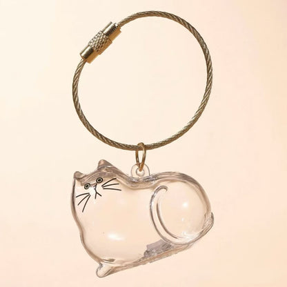 Pet Kitten Puppy Transparent Fur Storage Box Cute Animal Fur Ball Storage Pendant Decoration Commemorative Dustproof Box Gift