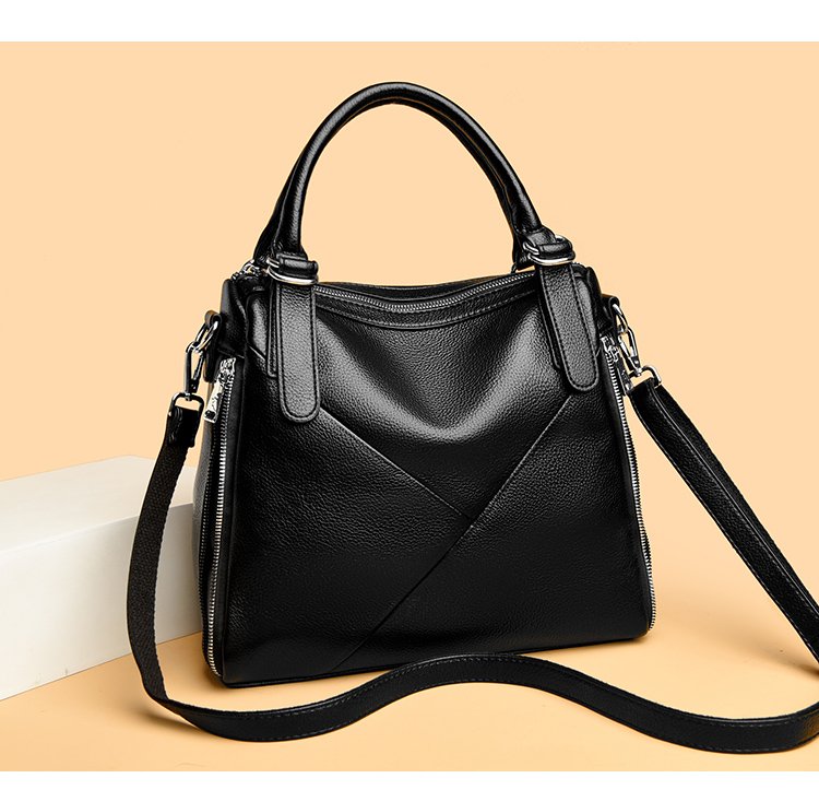 Women's bag three-way bag single shoulder crossbody handbag2025One-size-fits-all for summer PU Sewing Thread Zipper