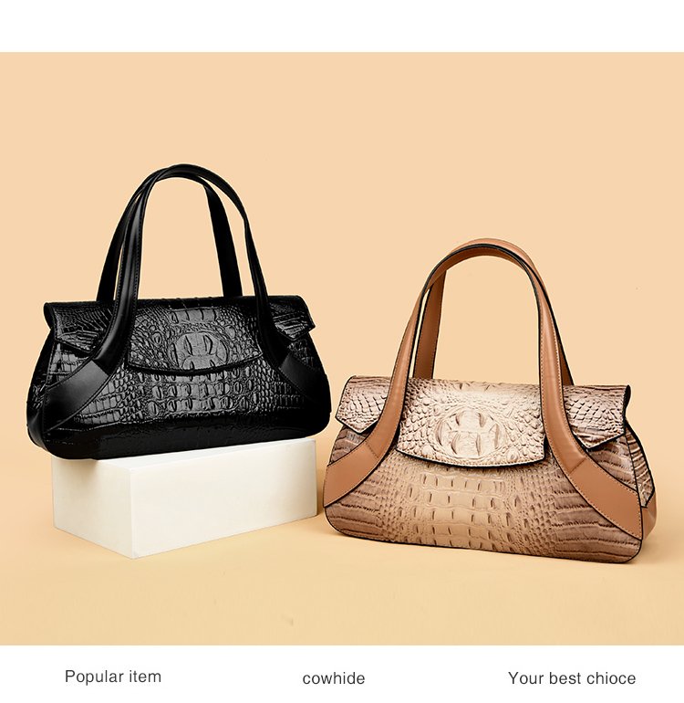 Shoulder Crossbody Handbag2025Summer Women's Bag Magnetic Buckle Zipper Three-in-One Bag Stitched PU Average Size