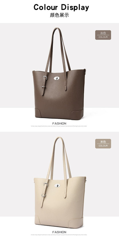 Average Size PU Zipper Shoulder Bag Women's Bag2025Autumn Tote Bag