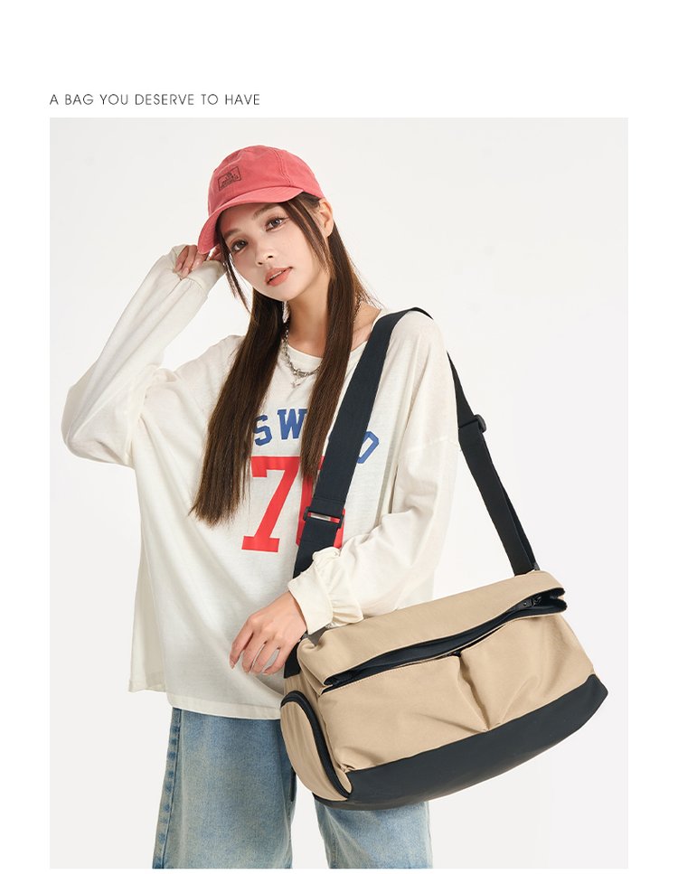 One-shoulder Bag One-size Tote Bag2025Summer nylon cloth women's bag with zipper