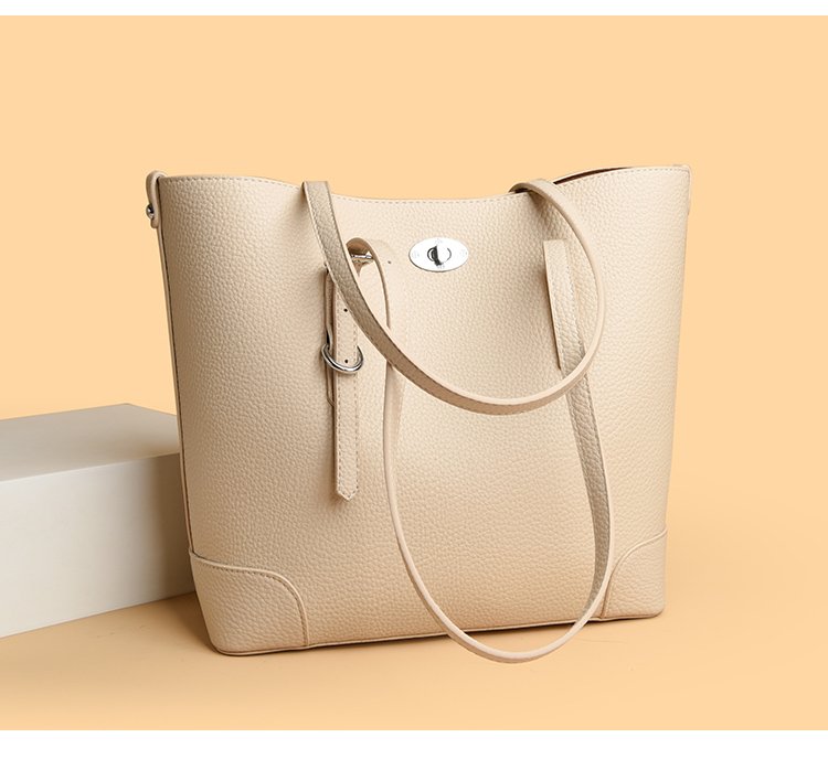 Average Size PU Zipper Shoulder Bag Women's Bag2025Autumn Tote Bag