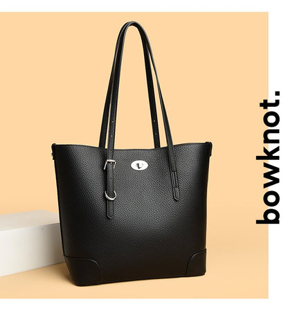 Average Size PU Zipper Shoulder Bag Women's Bag2025Autumn Tote Bag