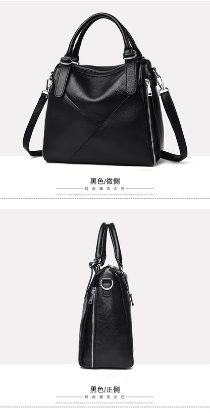 Women's bag three-way bag single shoulder crossbody handbag2025One-size-fits-all for summer PU Sewing Thread Zipper