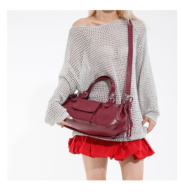 One Size Women's Bag Zipper Tote Bag PU Stitched Single Shoulder Crossbody Handbag2025Summer