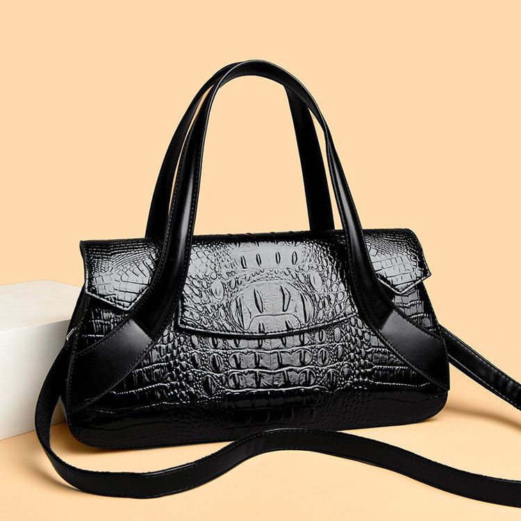 Shoulder Crossbody Handbag2025Summer Women's Bag Magnetic Buckle Zipper Three-in-One Bag Stitched PU Average Size