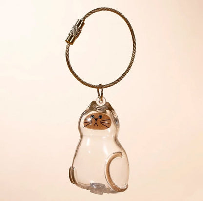 Pet Kitten Puppy Transparent Fur Storage Box Cute Animal Fur Ball Storage Pendant Decoration Commemorative Dustproof Box Gift
