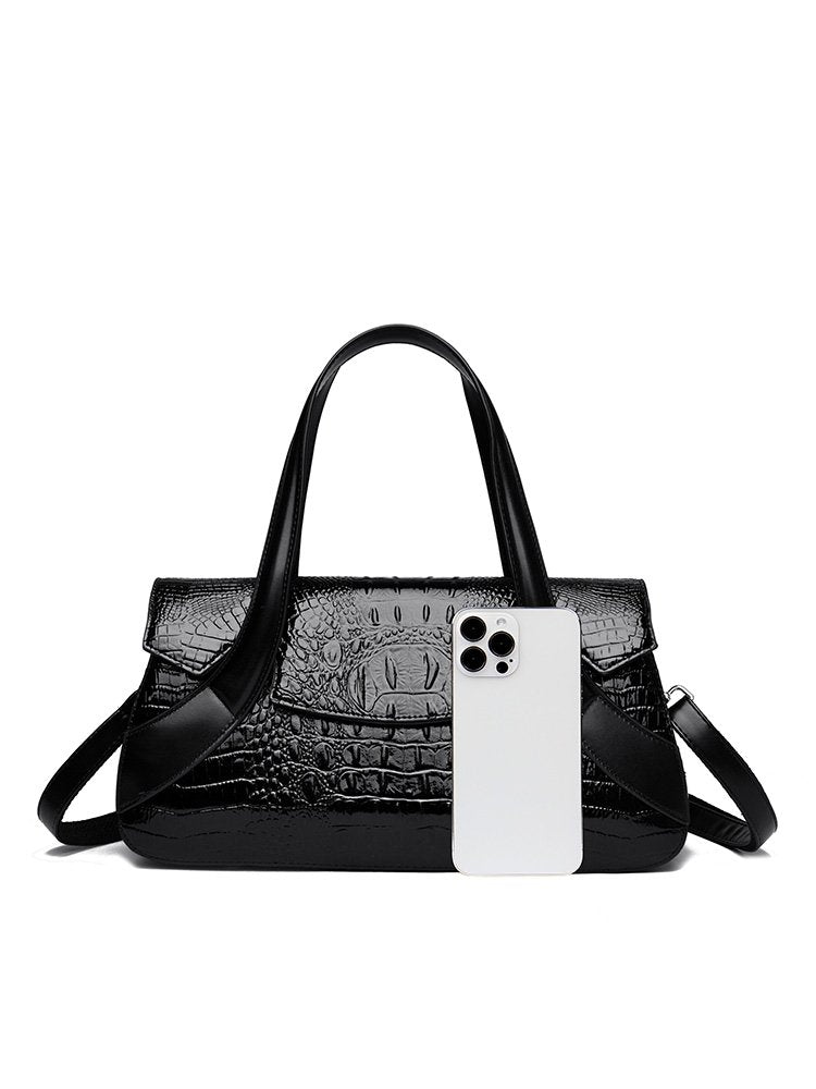 Shoulder Crossbody Handbag2025Summer Women's Bag Magnetic Buckle Zipper Three-in-One Bag Stitched PU Average Size