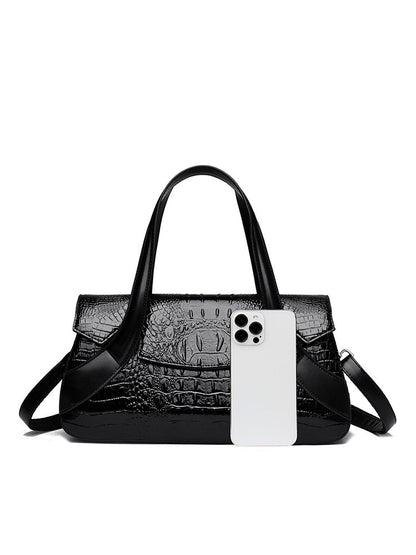 Shoulder Crossbody Handbag2025Summer Women's Bag Magnetic Buckle Zipper Three-in-One Bag Stitched PU Average Size