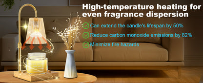 Aromatherapy Candlestick Lamp Wax Warmer Melting Electric Flameless Timer Bedroom Living Room Romantic Atmosphere Adjustable