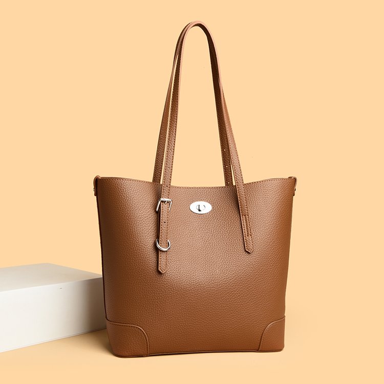 Average Size PU Zipper Shoulder Bag Women's Bag2025Autumn Tote Bag