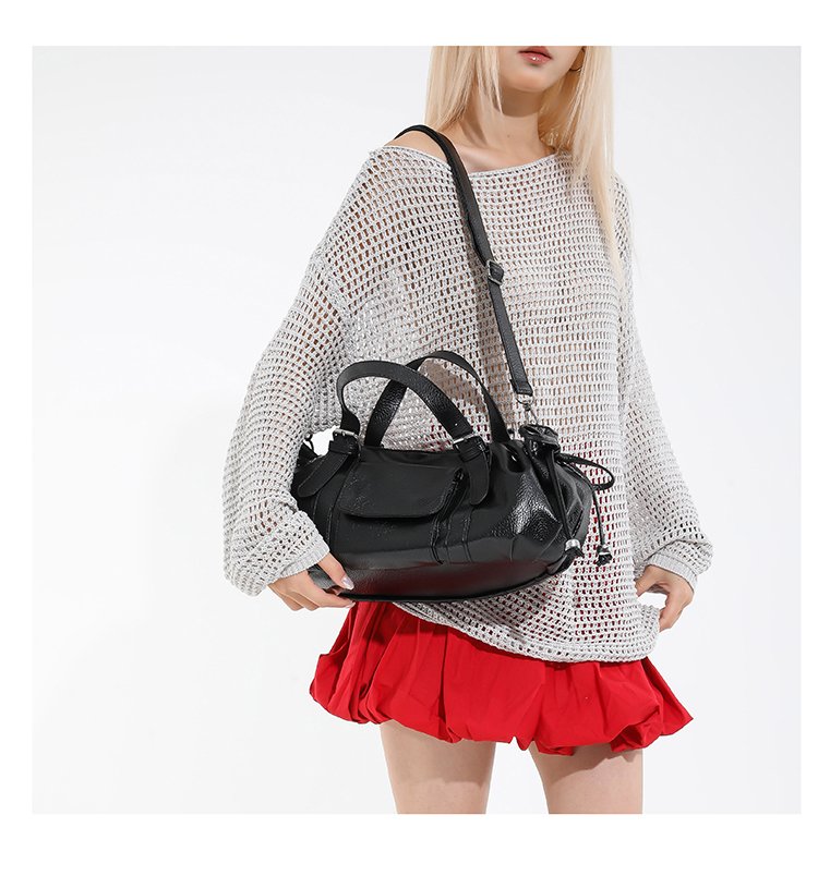 One Size Women's Bag Zipper Tote Bag PU Stitched Single Shoulder Crossbody Handbag2025Summer