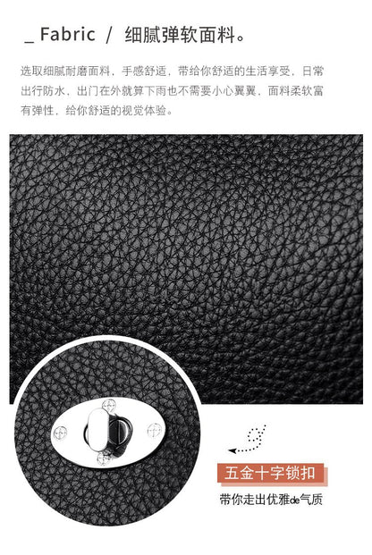 Average Size PU Zipper Shoulder Bag Women's Bag2025Autumn Tote Bag