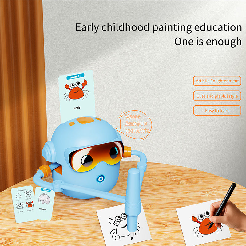 Smart Drawing Robot Multifunctional Educational Toy for Children Elementary School Students Toddlers Baby Learning Doodle Enlightenment