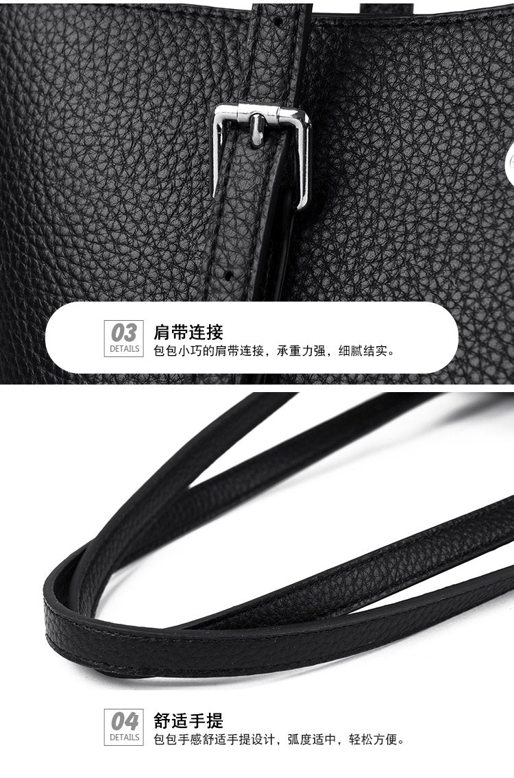 Average Size PU Zipper Shoulder Bag Women's Bag2025Autumn Tote Bag