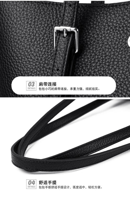 Average Size PU Zipper Shoulder Bag Women's Bag2025Autumn Tote Bag