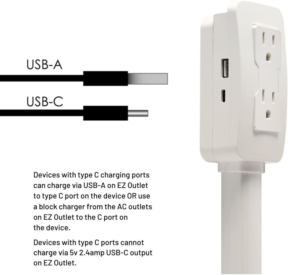 Power socket expander 2 sockets 180 °   rotation stretchable Electrical Outlet Extender Power socket sofa bedside table expander