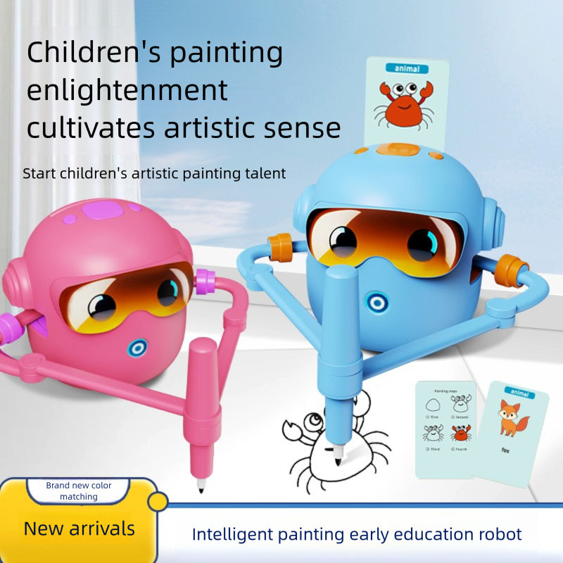 Smart Drawing Robot Multifunctional Educational Toy for Children Elementary School Students Toddlers Baby Learning Doodle Enlightenment