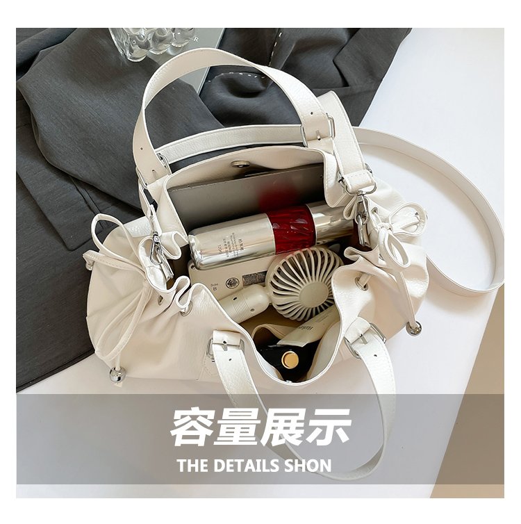 One Size Women's Bag Zipper Tote Bag PU Stitched Single Shoulder Crossbody Handbag2025Summer