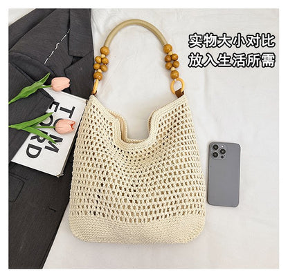 2025Summer woven bag one-size-fits-all women's bag single shoulder underarm bag magnetic clasp woven fabric