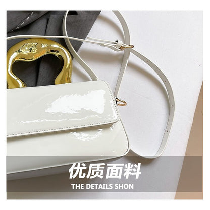 Shoulder Crossbody Handbag PU Women's Handbag Stitched Small Square Bag2025Summer Cover Style One Size