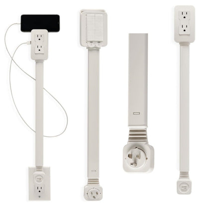 Power socket expander 2 sockets 180 °   rotation stretchable Electrical Outlet Extender Power socket sofa bedside table expander