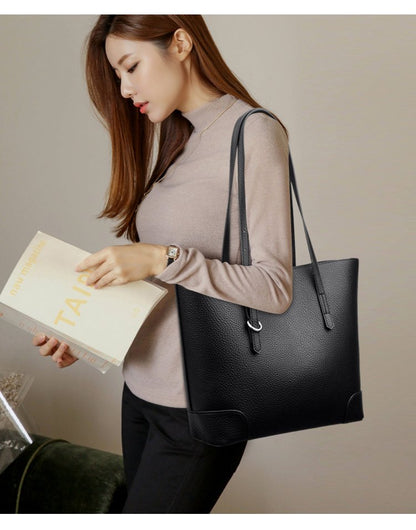 Average Size PU Zipper Shoulder Bag Women's Bag2025Autumn Tote Bag