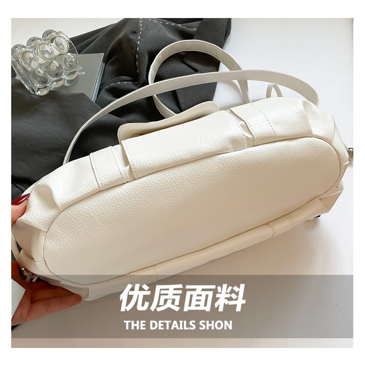 One Size Women's Bag Zipper Tote Bag PU Stitched Single Shoulder Crossbody Handbag2025Summer