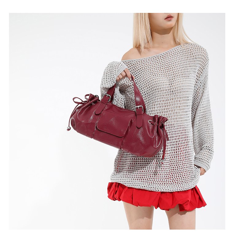 One Size Women's Bag Zipper Tote Bag PU Stitched Single Shoulder Crossbody Handbag2025Summer